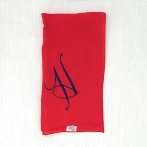 Paoli Women's JAPAN Vintage 100% Polyester Scarf Red Monogram H